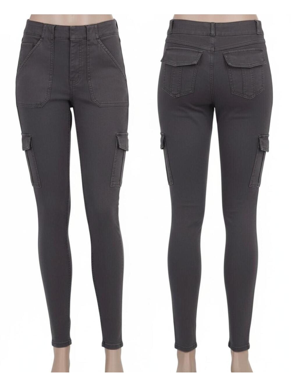 SPANX Stretch Twill Ankle Cargo Pants – Gray Washed